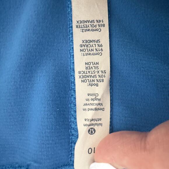 Lululemon Runder Under Long Sleeve Running Yoga Top in Beaming Blue (10) - Picture 10 of 13